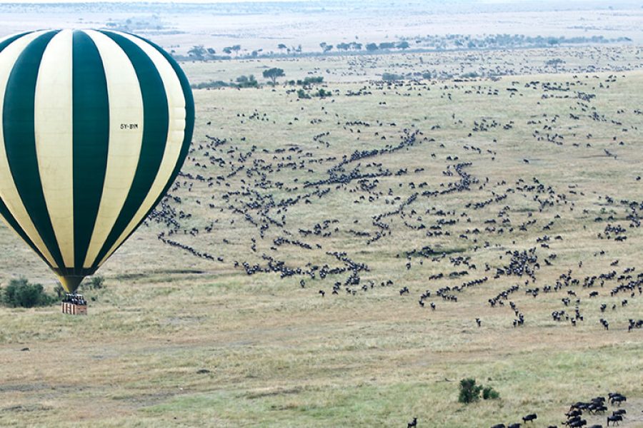 Masai Mara With Hot Air Balloon